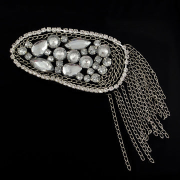 Fringed Epaulet with Acrylic Rhinestones